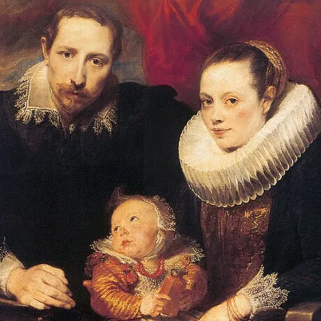 Wildens Family Portrait Framed Canvas Replica Painting: Grande