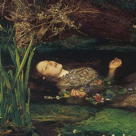 Ophelia Framed Canvas Replica Painting: Small