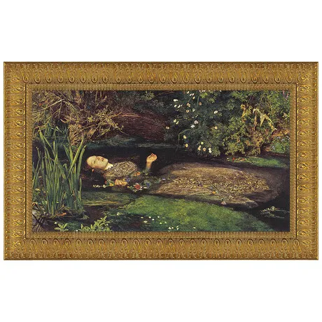 Ophelia Framed Canvas Replica Painting: Small