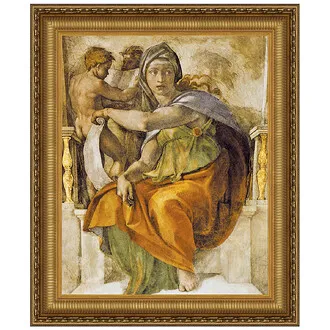 The Delphic Sibyl Framed Canvas Replica Painting: Medium