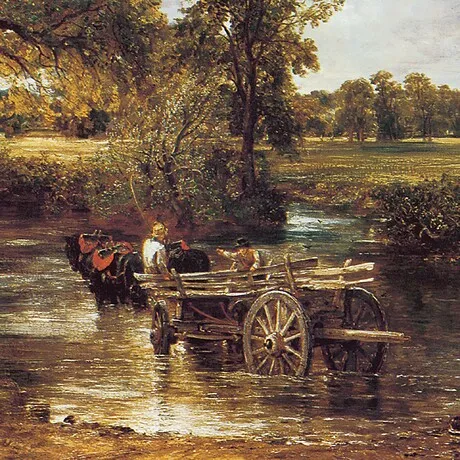The Hay Wain Framed Canvas Replica Painting: Small