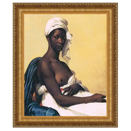 Portrait d'une Negresse Framed Canvas Replica Painting: Medium