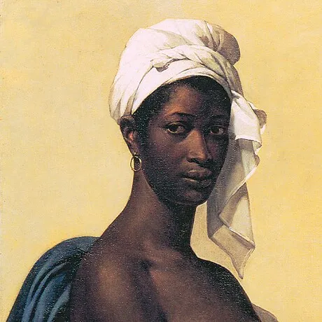 Portrait d'une Negresse Framed Canvas Replica Painting: Large