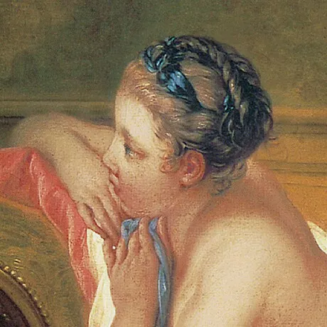 The Blond Odalisque Framed Canvas Replica Painting: Medium