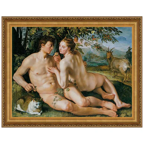 The Fall of Man Framed Canvas Replica Painting: Grande