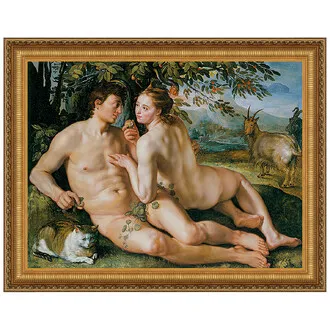 The Fall of Man Framed Canvas Replica Painting: Grande