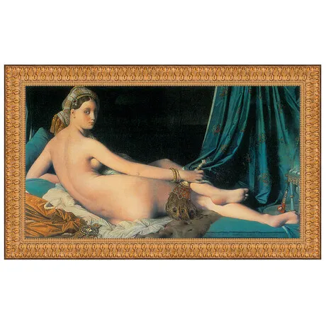 Le Grande Odalisque Framed Canvas Replica Painting: Small