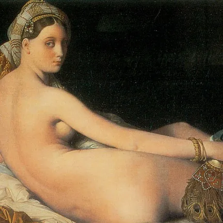 Le Grande Odalisque Framed Canvas Replica Painting: Medium