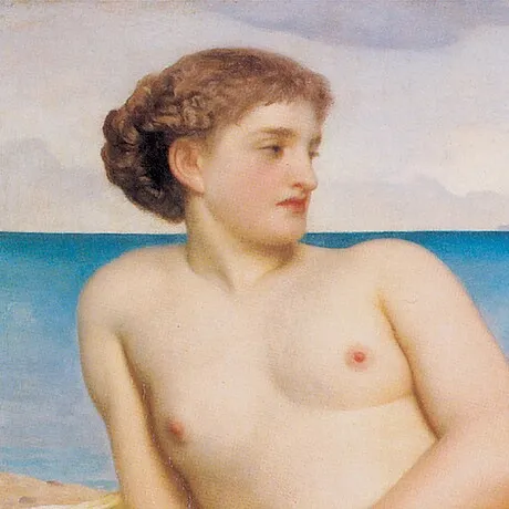 Actaea the Nymph of the Shore Framed Canvas Replica Painting: Small