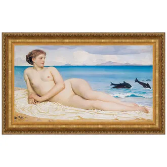 Actaea the Nymph of the Shore Framed Canvas Replica Painting: Small