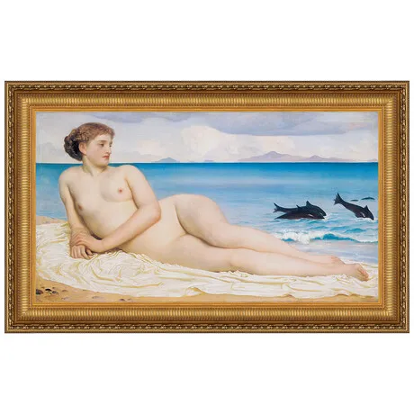 Actaea the Nymph of the Shore Framed Canvas Replica Painting: Medium