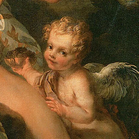 Hercules and Omphale Framed Canvas Replica Painting: Small