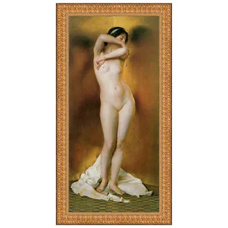 Glow of Gold, Gleam of Pearl Framed Canvas Replica Painting: Grande