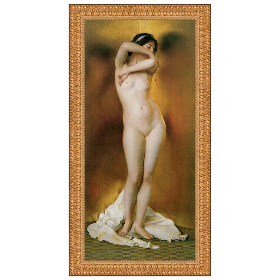 Glow of Gold, Gleam of Pearl Framed Canvas Replica Painting: Grande