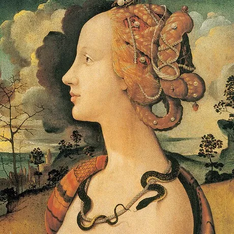 Portrait of Simonetta Vespucci Framed Canvas Replica Painting: Small