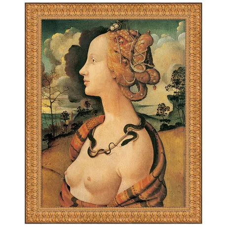 Portrait of Simonetta Vespucci Framed Canvas Replica Painting: Grande