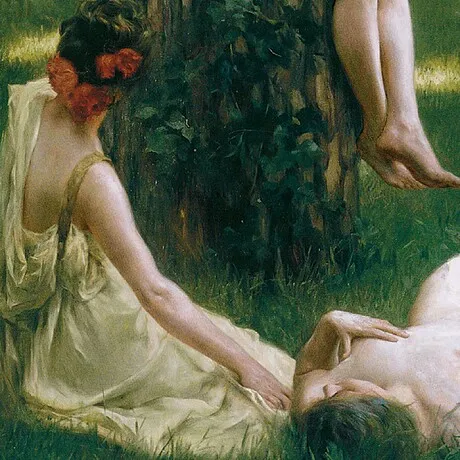 The Glade Framed Canvas Replica Painting: Large
