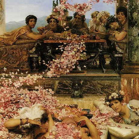 The Roses of Heliogabalus Framed Canvas Replica Painting: Grande