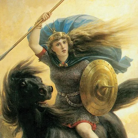 Valkyrie Framed Canvas Replica Painting: Small