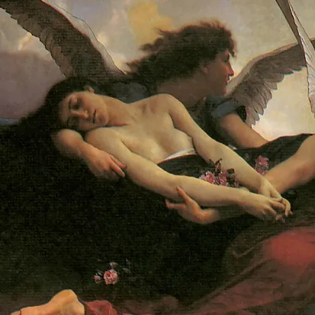 A Soul Brought to Heaven Framed Canvas Replica Painting: Grande
