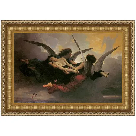 A Soul Brought to Heaven Framed Canvas Replica Painting: Grande