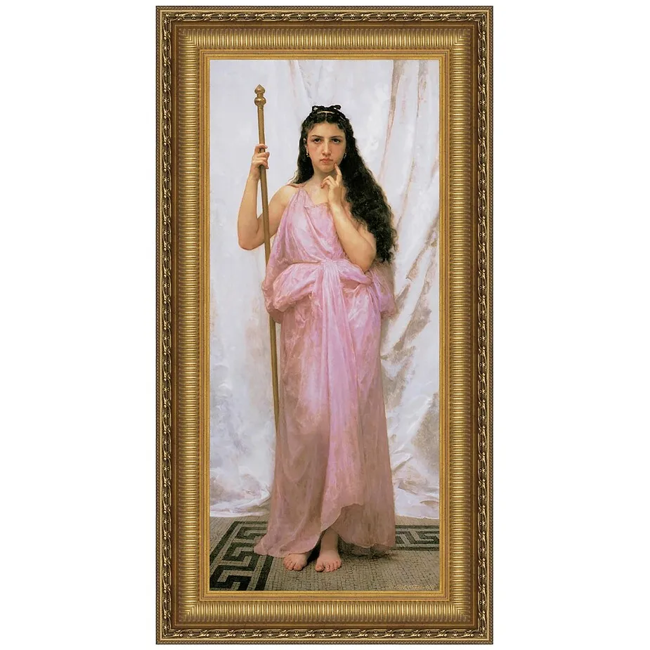 Young Priestess Framed Canvas Replica Painting: Grande