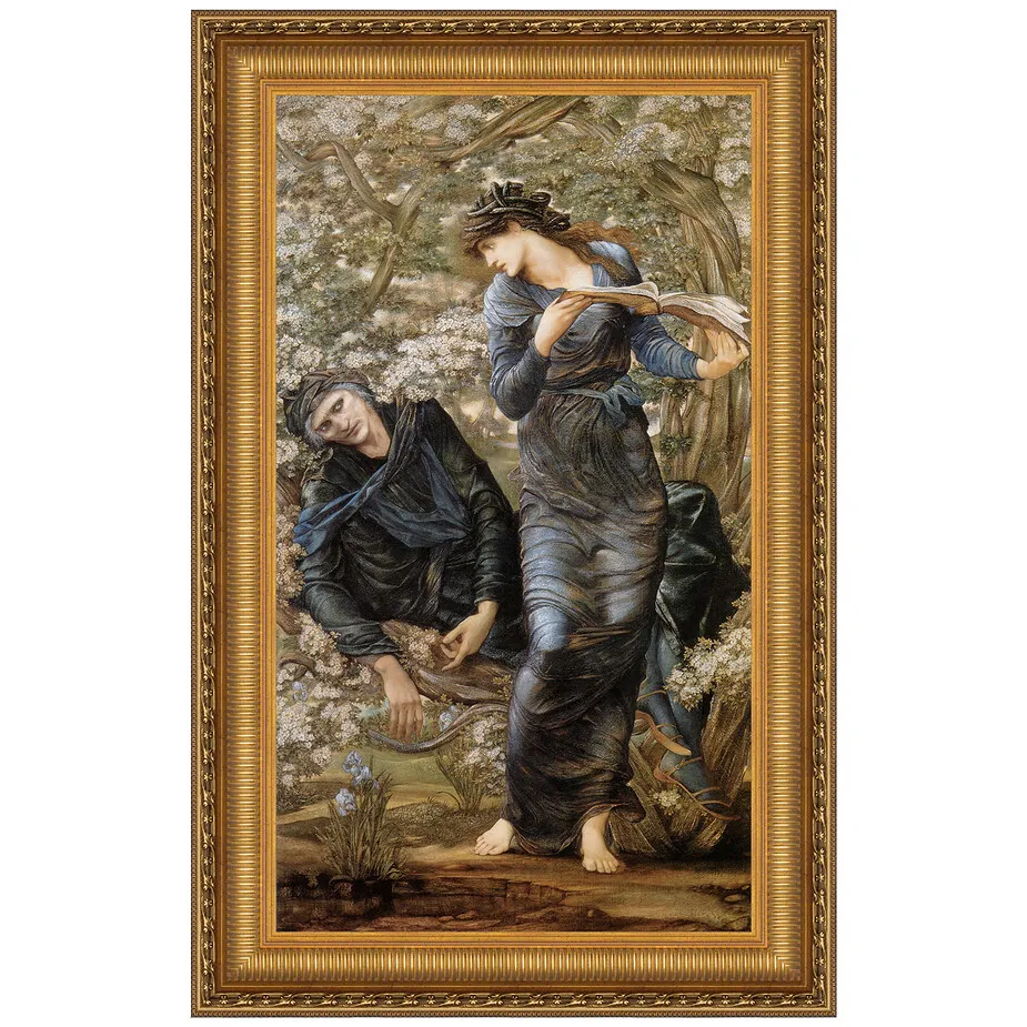 The Beguiling of Merlin Framed Canvas Replica Painting: Medium