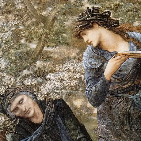 The Beguiling of Merlin Framed Canvas Replica Painting: Grande