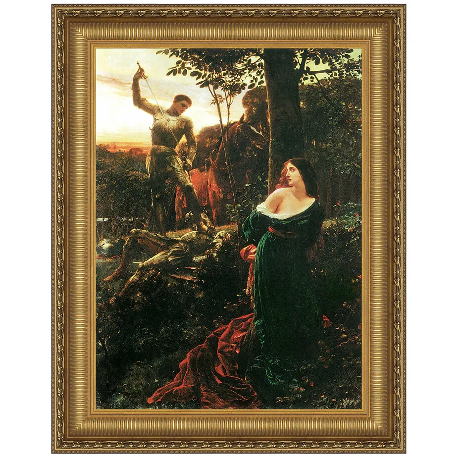 Chivalry Framed Canvas Replica Painting: Medium