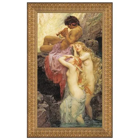 Sea Melodies Framed Canvas Replica Painting: Large