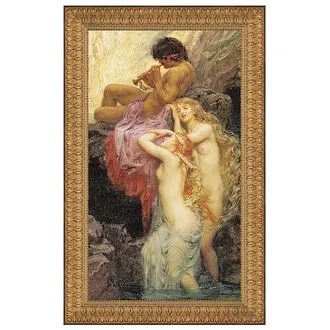 Sea Melodies Framed Canvas Replica Painting: Grande