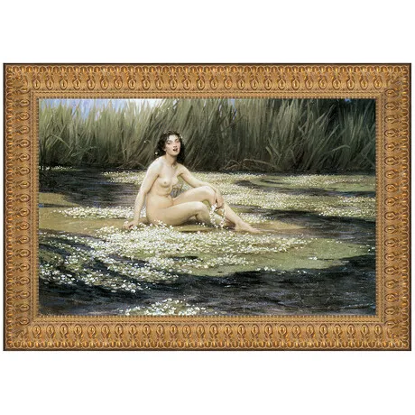 The Water Nymph Framed Canvas Replica Painting: Small