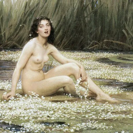 The Water Nymph Framed Canvas Replica Painting: Medium