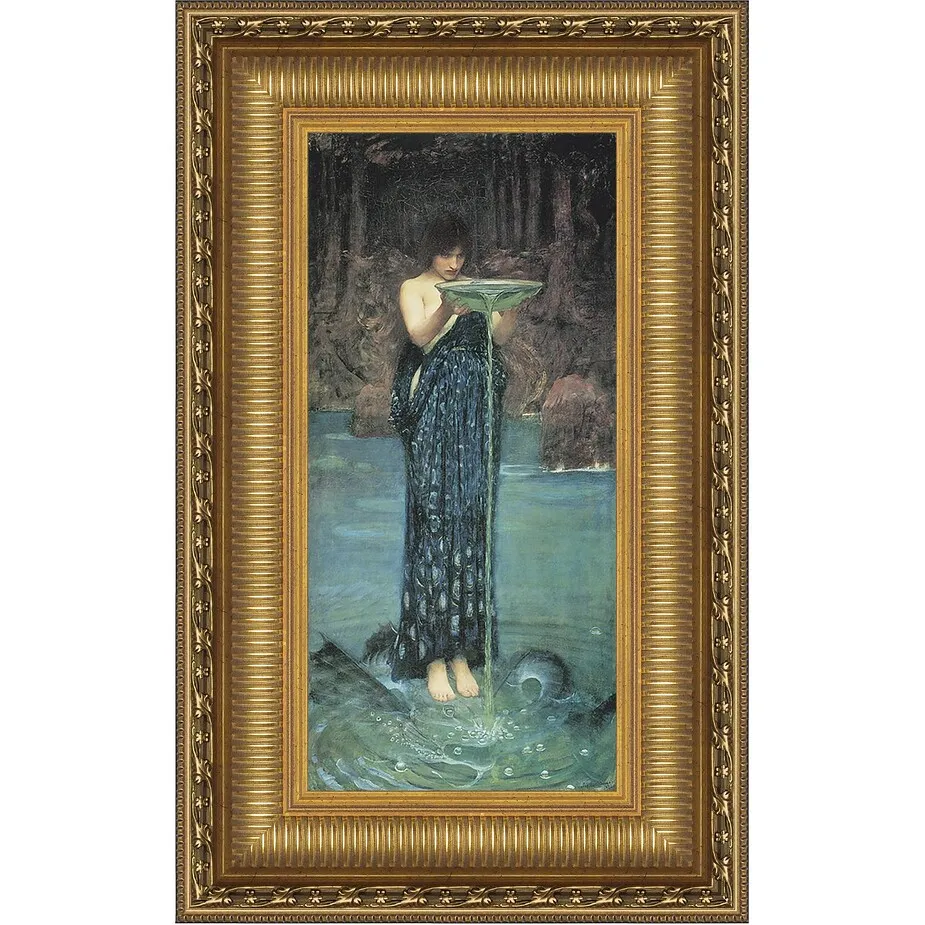 Circe Invidiosa Framed Canvas Replica Painting: Medium