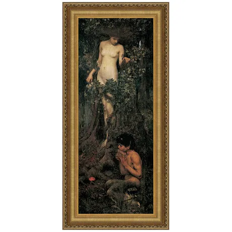 A Hamadryad Framed Canvas Replica Painting: Large