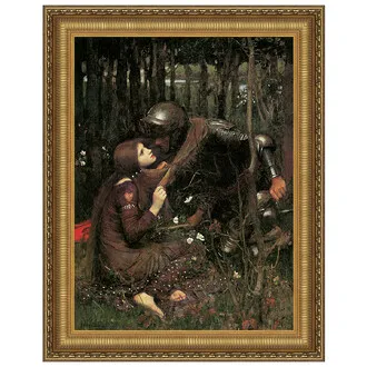 La Belle Dame Sans Merci Framed Canvas Replica Painting: Large