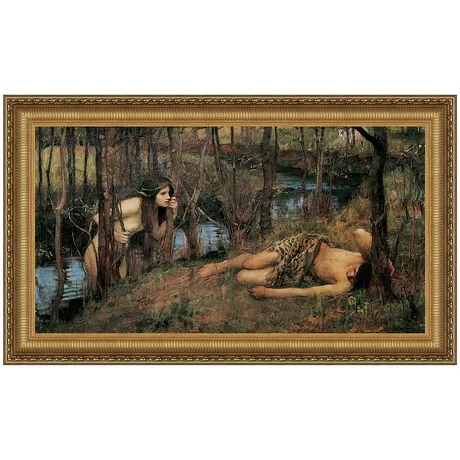 A Naiad Framed Canvas Replica Painting: Large
