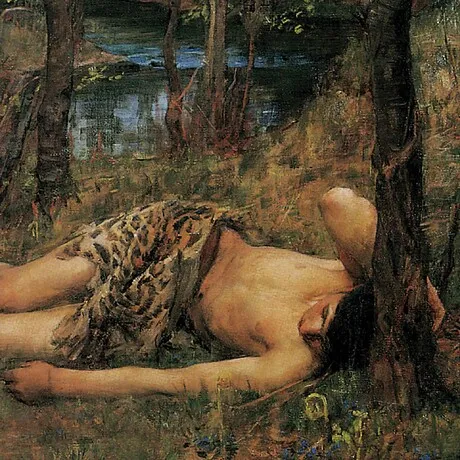 A Naiad Framed Canvas Replica Painting: Grande