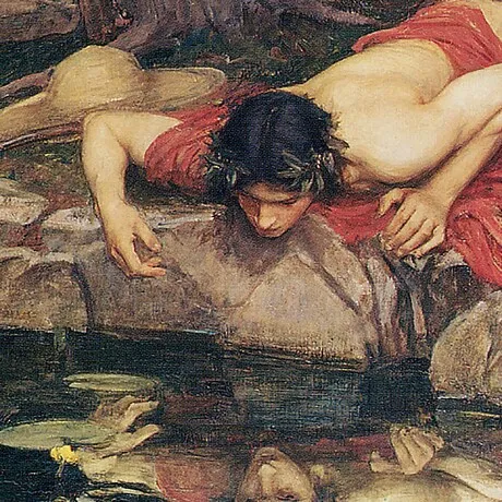 Echo and Narcissus Framed Canvas Replica Painting: Large