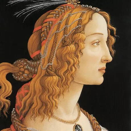 Young Woman (Simonetta Vespucci) Framed Canvas Replica Painting: Small