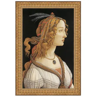 Young Woman (Simonetta Vespucci) Framed Canvas Replica Painting: Small