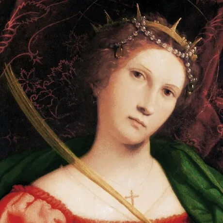 Saint Catherine of Alexandria Framed Canvas Replica Painting: Small