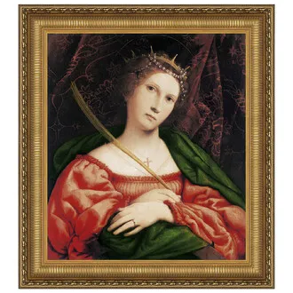 Saint Catherine of Alexandria Framed Canvas Replica Painting: Small