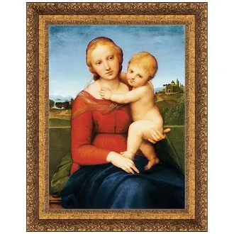 Madonna and Child (Cowper Madonna) Framed Canvas Replica Painting: Small