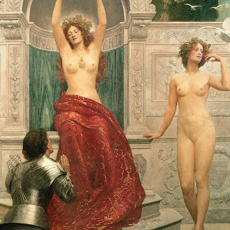 In the Venusberg Framed Canvas Replica Painting: Small