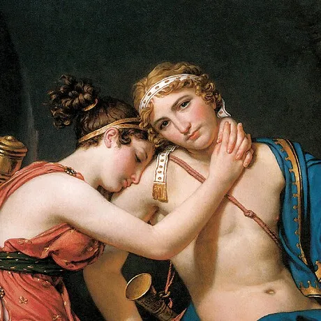 Farewell of Telemachus and Eucharis Framed Canvas Replica Painting: Large