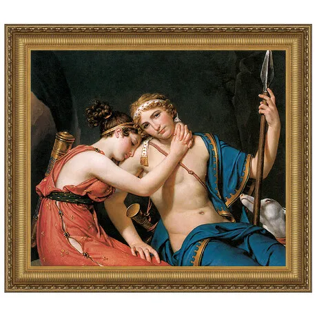 Farewell of Telemachus and Eucharis Framed Canvas Replica Painting: Large