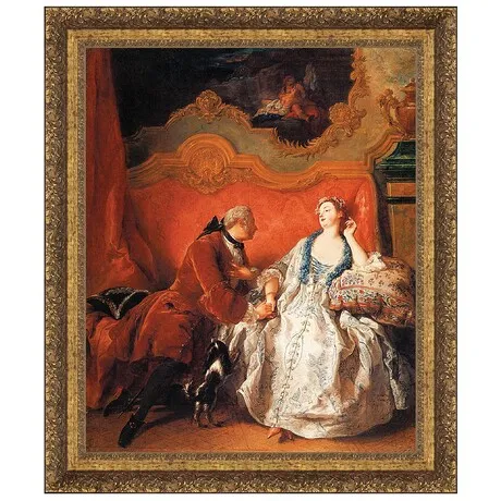 The Declaration of Love Framed Canvas Replica Painting: Small