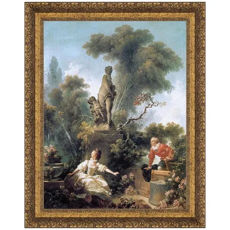 The Meeting Framed Canvas Replica Painting: Small