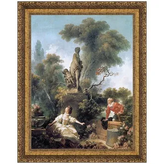 The Meeting Framed Canvas Replica Painting: Large